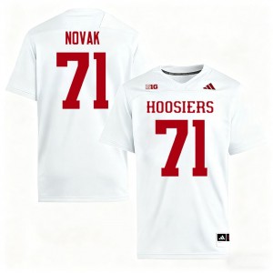 White Ben Novak #71 Indiana Jersey | Men High School Football Moisture Wicking Embroidery 46340177