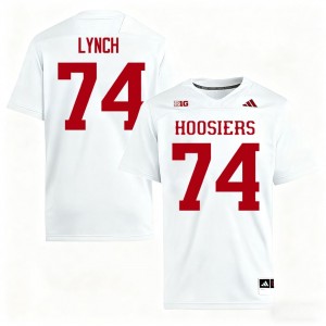 Indiana Hoosiers Bray Lynch #74 White Jersey | Genuine Embroidery NCAA Football Men Apparel 95887232