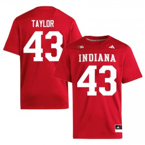 #43 Bryce Taylor IU Hoosiers Crimson Jersey | Classic Stitched Men Player Football Gear 75649518