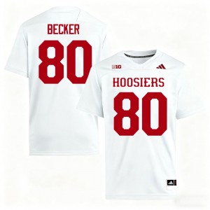 White Charlie Becker #80 Indiana Jersey | Men High School Football Moisture Wicking Embroidery 88037136