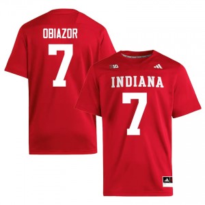 Crimson Chiddi Obiazor #7 IU Hoosiers Jersey | Men High School Football Limited Stitched 61465876
