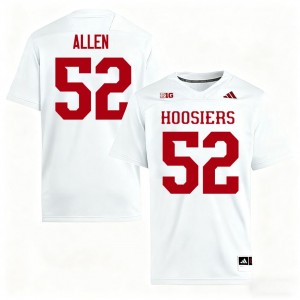 White Clayton Allen #52 Indiana Hoosiers Jersey | Men High School Football Moisture Wicking Embroidery 97945503