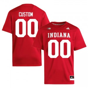 Indiana Hoosiers Custom #00 Crimson Jersey | Premium Stitched NCAA Football Men Apparel 40247917