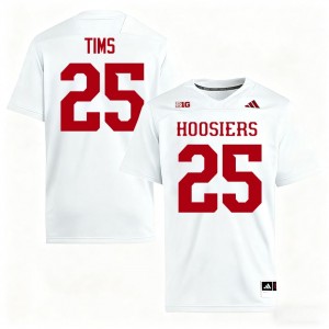D'Montae Tims #25 Indiana Jersey | Gameday White College Football Men Embroidery 77984488