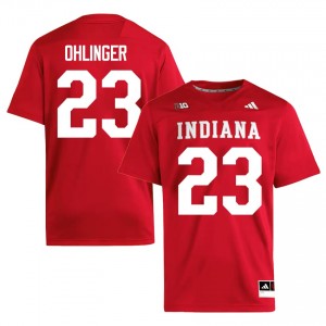 Durable Henry Ohlinger #23 Hoosiers Crimson Jersey | Men University Football Stitched Fan Gear 29891855