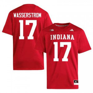 IU Hoosiers Jackson Wasserstrom #17 Crimson Jersey | Essential Stitched NCAA Football Men Apparel 72622248