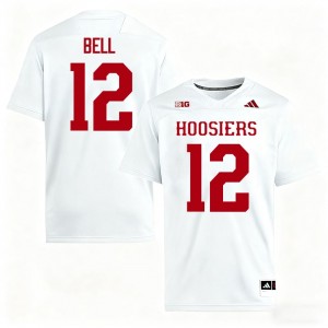 Officially Licensed Jacob Bell #12 IU Hoosiers White Jersey | Men University Football Embroidery Fan Gear 84874185
