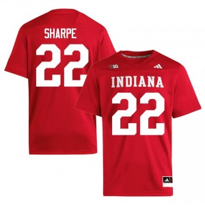 Durable Jamari Sharpe #22 Hoosiers Crimson Jersey | Men University Football Stitched Fan Gear 10476713