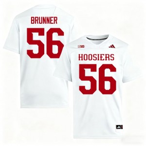 Indiana Hoosiers Joe Brunner #56 White Jersey | Genuine Embroidery NCAA Football Men Apparel 82199241