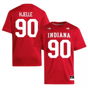 #90 Joe Hjelle IU Hoosiers Crimson Jersey | Classic Stitched Men Player Football Gear 77787695