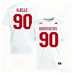 Hoosiers Joe Hjelle #90 White Jersey | Pro Cut Embroidery NCAA Football Men Apparel 77283195