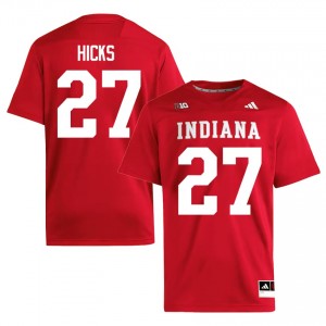#27 Kasmir Hicks IU Crimson Jersey | Classic Stitched Men Player Football Gear 68409129