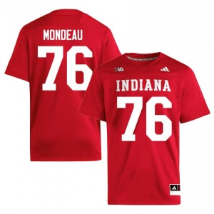 Durable Kenton Mondeau #76 Hoosiers Crimson Jersey | Men University Football Stitched Fan Gear 65002096