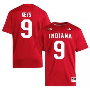 Crimson Lavar Keys #9 IU Jersey | Men High School Football Limited Stitched 65520168