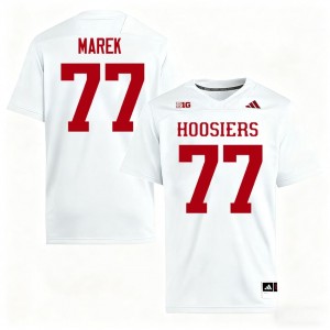 #77 Matt Marek Hoosiers White Jersey | Authentic Embroidery Men Player Football Gear 55086347