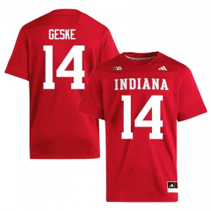 Hoosiers Maverick Geske #14 Crimson Jersey | Premium Stitched NCAA Football Men Apparel 25219866