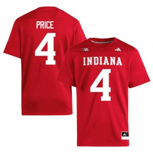 Crimson Myles Price #4 Indiana Hoosiers Jersey | Men High School Football Fresh Stitched 51827790