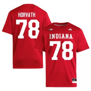 #78 Prescott Horvath Hoosiers Crimson Jersey | Elite Stitched Men Player Football Gear 12893170