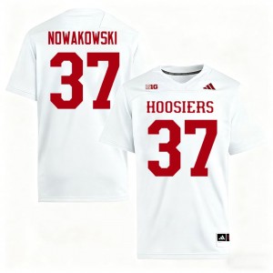 Elite Thread Riley Nowakowski #37 Indiana Hoosiers White Jersey | Men University Football Embroidery Fan Gear 96841186
