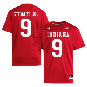 Crimson Seaonta Stewart Jr. #9 IU Hoosiers Jersey | Men High School Football Limited Stitched 17960878