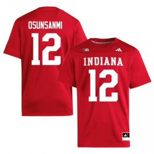 #12 Tobi Osunsanmi IU Hoosiers Crimson Jersey | Classic Stitched Men Player Football Gear 21827010