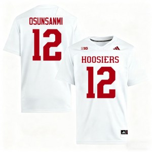 Hoosiers Tobi Osunsanmi #12 White Jersey | Pro Cut Embroidery NCAA Football Men Apparel 78878323