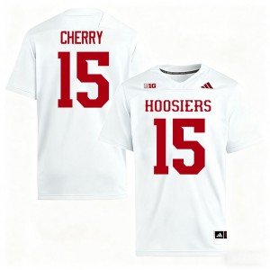 White Tyler Cherry #15 IU Hoosiers Jersey | Men High School Football Licensed Embroidery 53157017