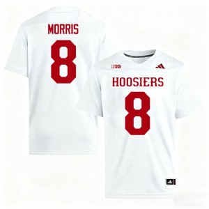 Indiana Hoosiers Tyler Morris #8 White Jersey | Genuine Embroidery NCAA Football Men Apparel 39673905