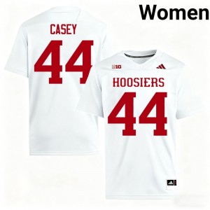 Indiana Hoosiers Aaron Casey #44 White Jersey | Genuine Stitch NCAA Football Women Apparel 57589434