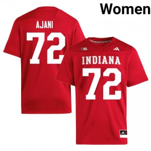 Crimson Adedamola Ajani #72 Indiana Hoosiers Jersey | Women High School Football Fresh Embroidery 78665308