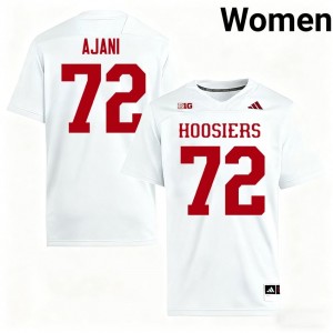 #72 Adedamola Ajani Indiana White Jersey | Alumni Stitch Women Player Football Gear 86373198