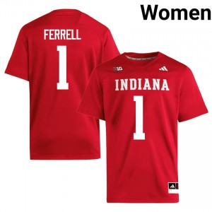 Crimson Amare Ferrell #1 IU Hoosiers Jersey | Women High School Football Limited Embroidery 50575648