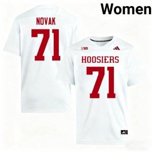 Ben Novak #71 Hoosiers Jersey | Iconic White College Football Women Stitch 20750372