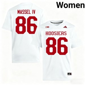 Bruno Massel IV #86 Indiana Jersey | Gameday White College Football Women Stitch 63171145