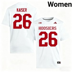 Indiana Hoosiers Cade Kaiser #26 White Jersey | Genuine Stitch NCAA Football Women Apparel 60297253