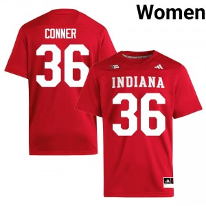 Top-Tier Clay Conner #36 IU Crimson Jersey | Women University Football Embroidery Fan Gear 13959080