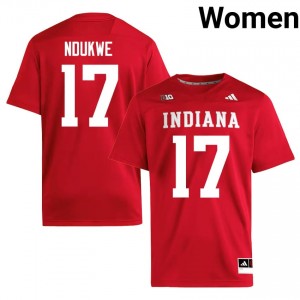 #17 Daniel Ndukwe IU Crimson Jersey | Classic Embroidery Women Player Football Gear 67835931