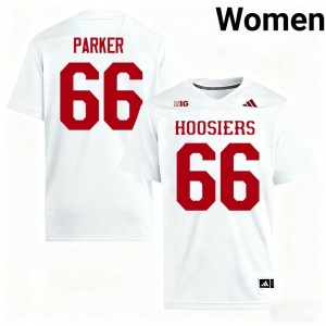 Evan Parker #66 Indiana Hoosiers Jersey | Gameday White College Football Women Stitch 45831287
