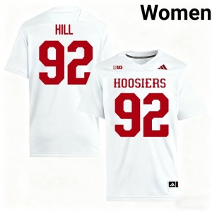 Gabe Hill #92 Indiana Jersey | Gameday White College Football Women Stitch 71766977