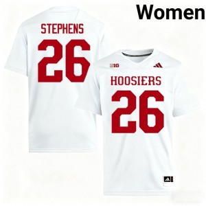 Officially Licensed Iosua Stephens #26 IU Hoosiers White Jersey | Women University Football Stitch Fan Gear 11571951