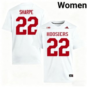 Jamari Sharpe #22 IU Hoosiers Jersey | Iconic White College Football Women Stitch 17845287