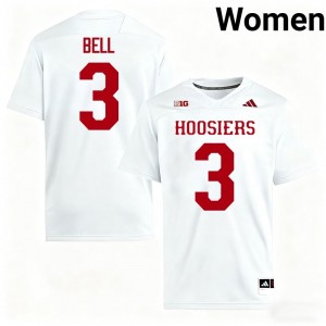 Jaylen Bell #3 Indiana Hoosiers Jersey | Gameday White College Football Women Stitch 38651535