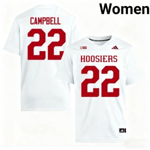 Elite Thread Jayreon Campbell #22 Indiana White Jersey | Women University Football Stitch Fan Gear 45420393