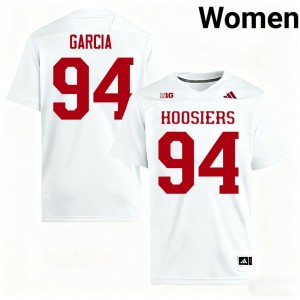 White Kyler Garcia #94 Hoosiers Jersey | Women High School Football Licensed Stitch 43800640
