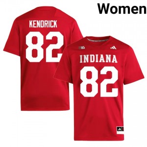 #82 Myles Kendrick Indiana Hoosiers Crimson Jersey | Elite Embroidery Women Player Football Gear 70882608