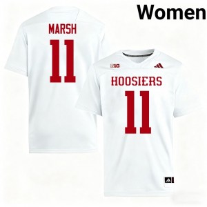 #11 Nick Marsh IU Hoosiers White Jersey | Authentic Stitch Women Player Football Gear 66077718