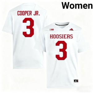 Omar Cooper Jr. #3 Indiana Jersey | Gameday White College Football Women Stitch 78253883