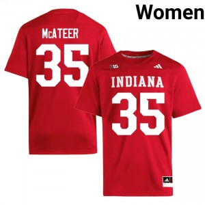 Paddy McAteer #35 IU Jersey | Pro-Grade Crimson College Football Women Embroidery 64055826