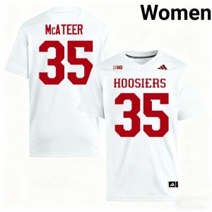 Officially Licensed Paddy McAteer #35 IU Hoosiers White Jersey | Women University Football Stitch Fan Gear 87928141