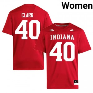 #40 Quentin Clark Indiana Hoosiers Crimson Jersey | Elite Embroidery Women Player Football Gear 37211143